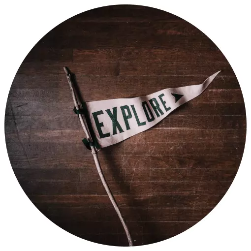 a stick on which a flag is attached