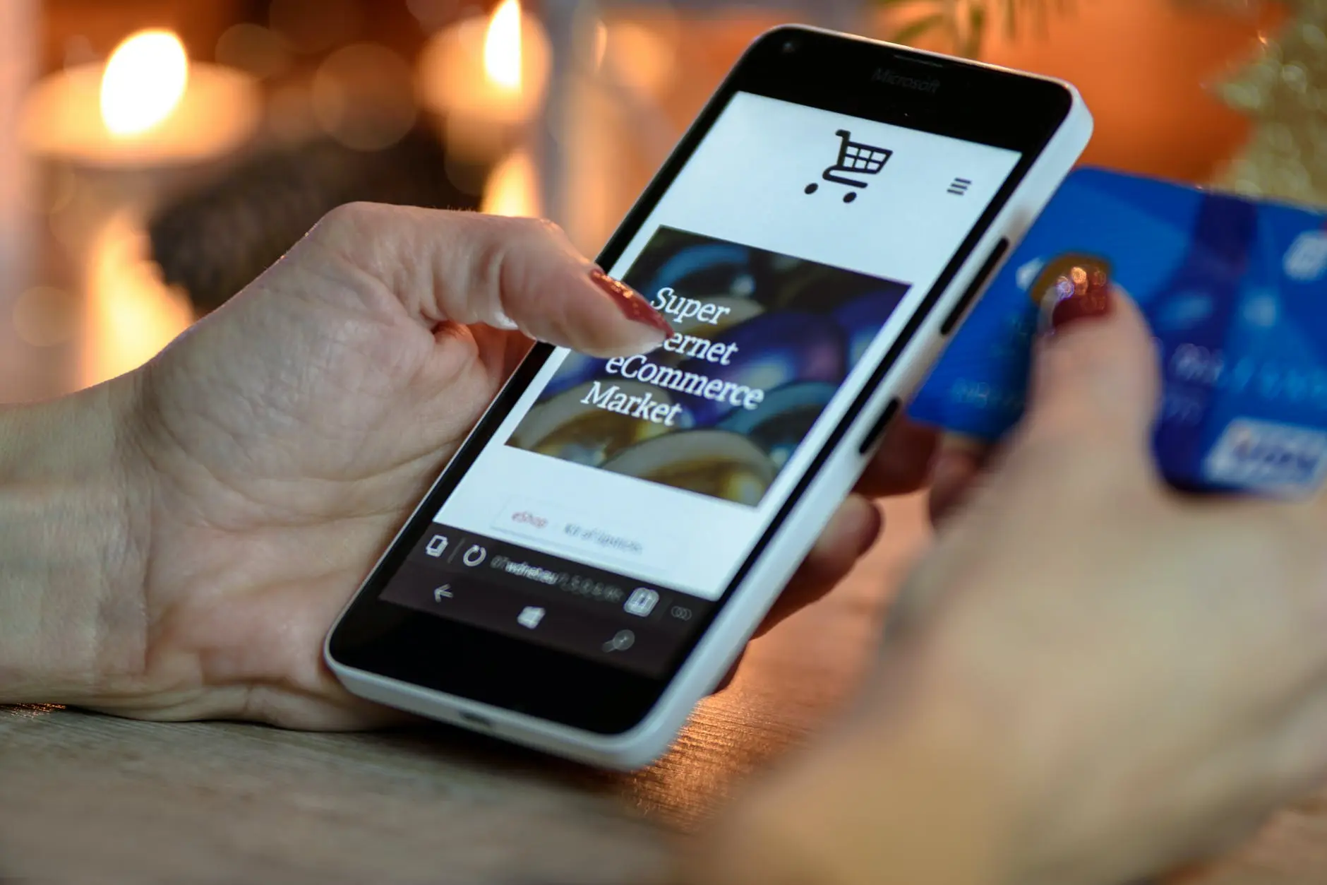 Responsive website on phone created by BOWWE Business builder
