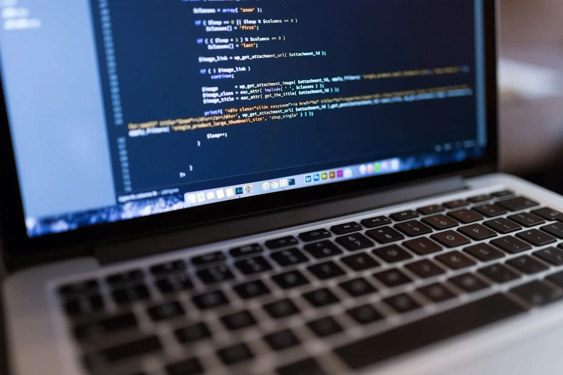 Part of code on laptop