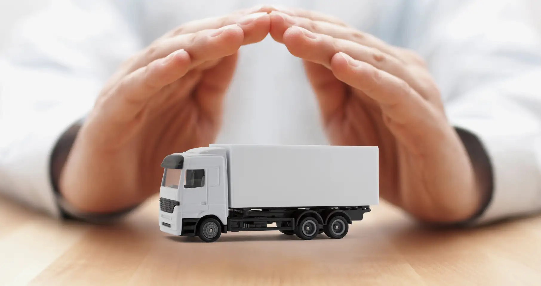 a small truck is on the table