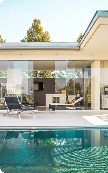 house with a swimming pool