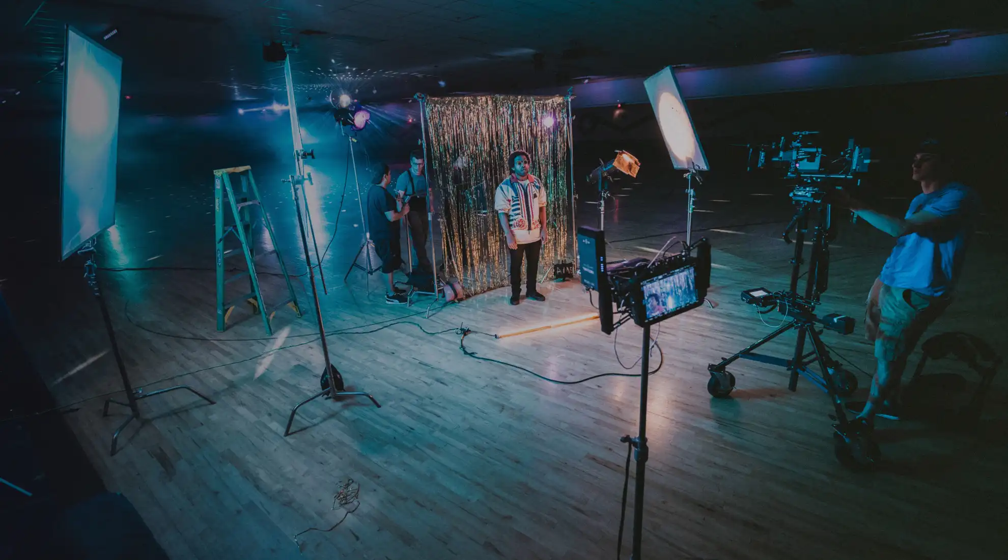 photo studio where the man is shot