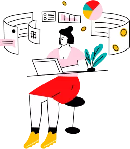 woman making research on her laptop and getting overwhelmed by the ammount of work