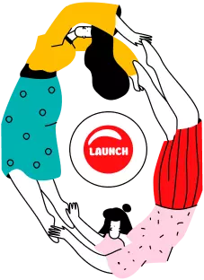 two women holding eachother by legs and making a wheel