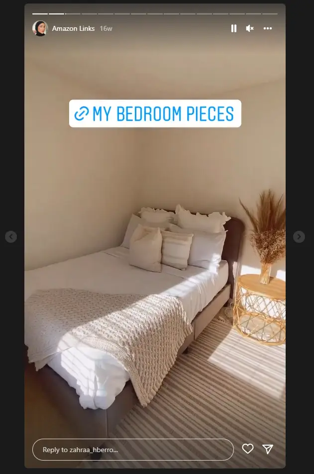 Zahraa Berros testimonial on Instagram story