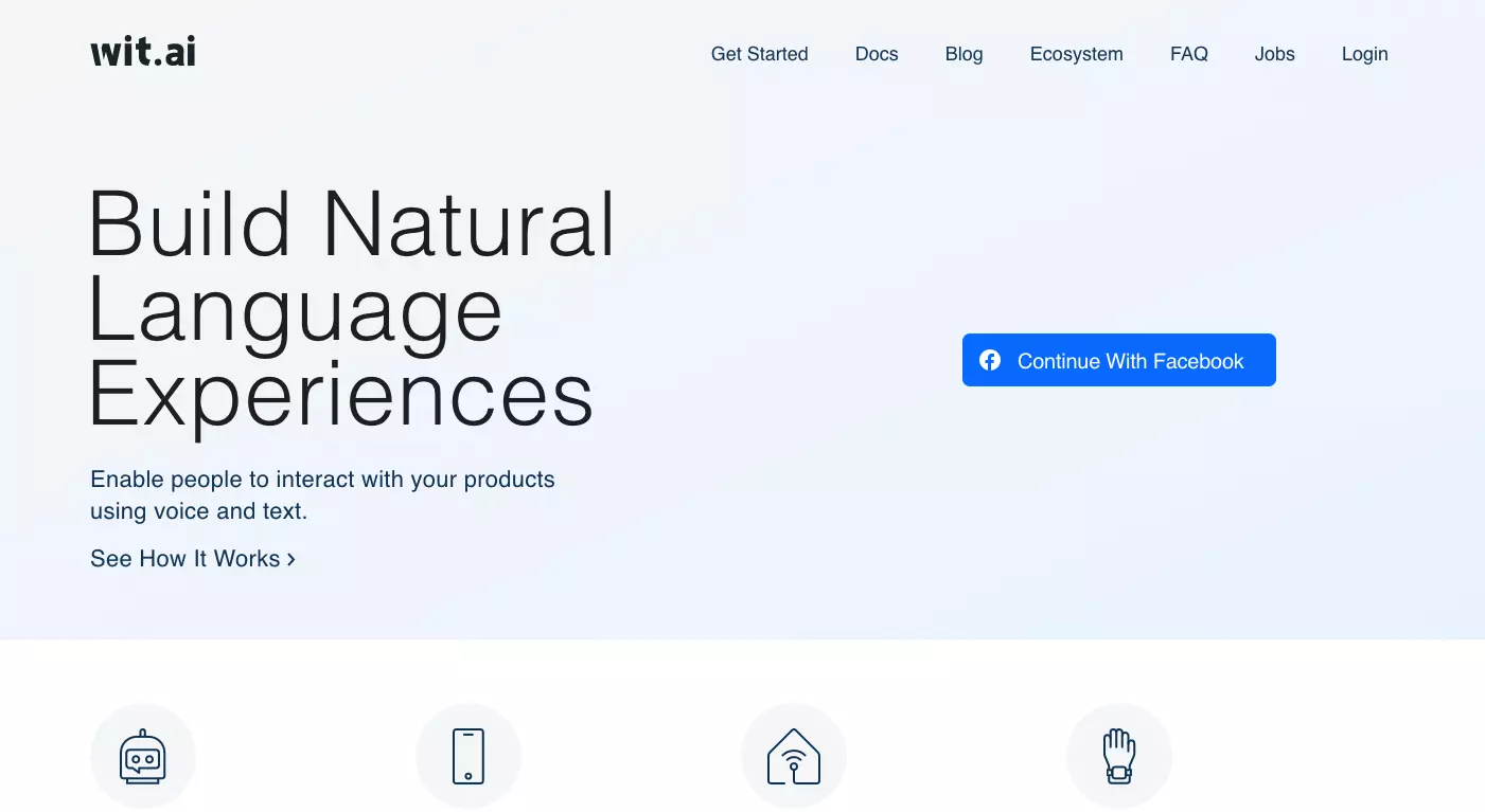 main website of wit.ai