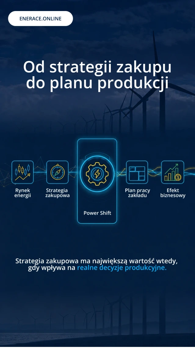 Enerace.online client panel showing the dedicated Strategy tab for managing corporate energy procurement.