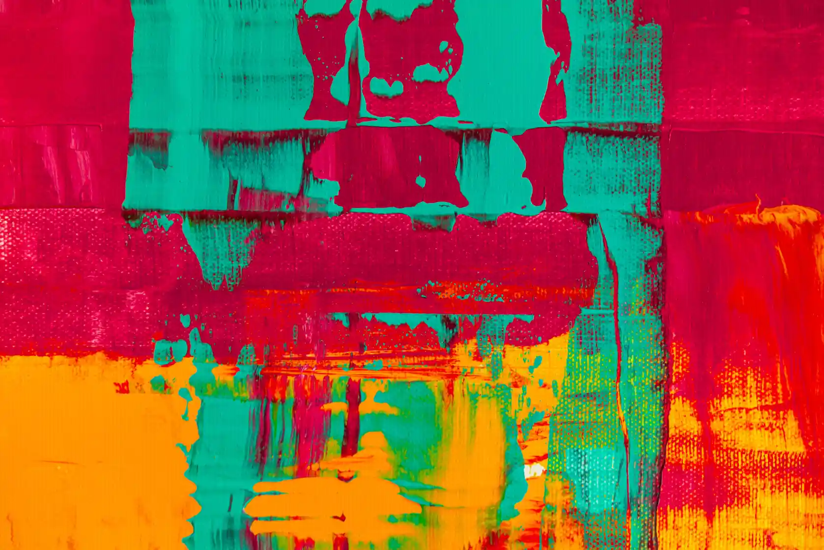 Una pintura que representa la abstracción en 3 colores.