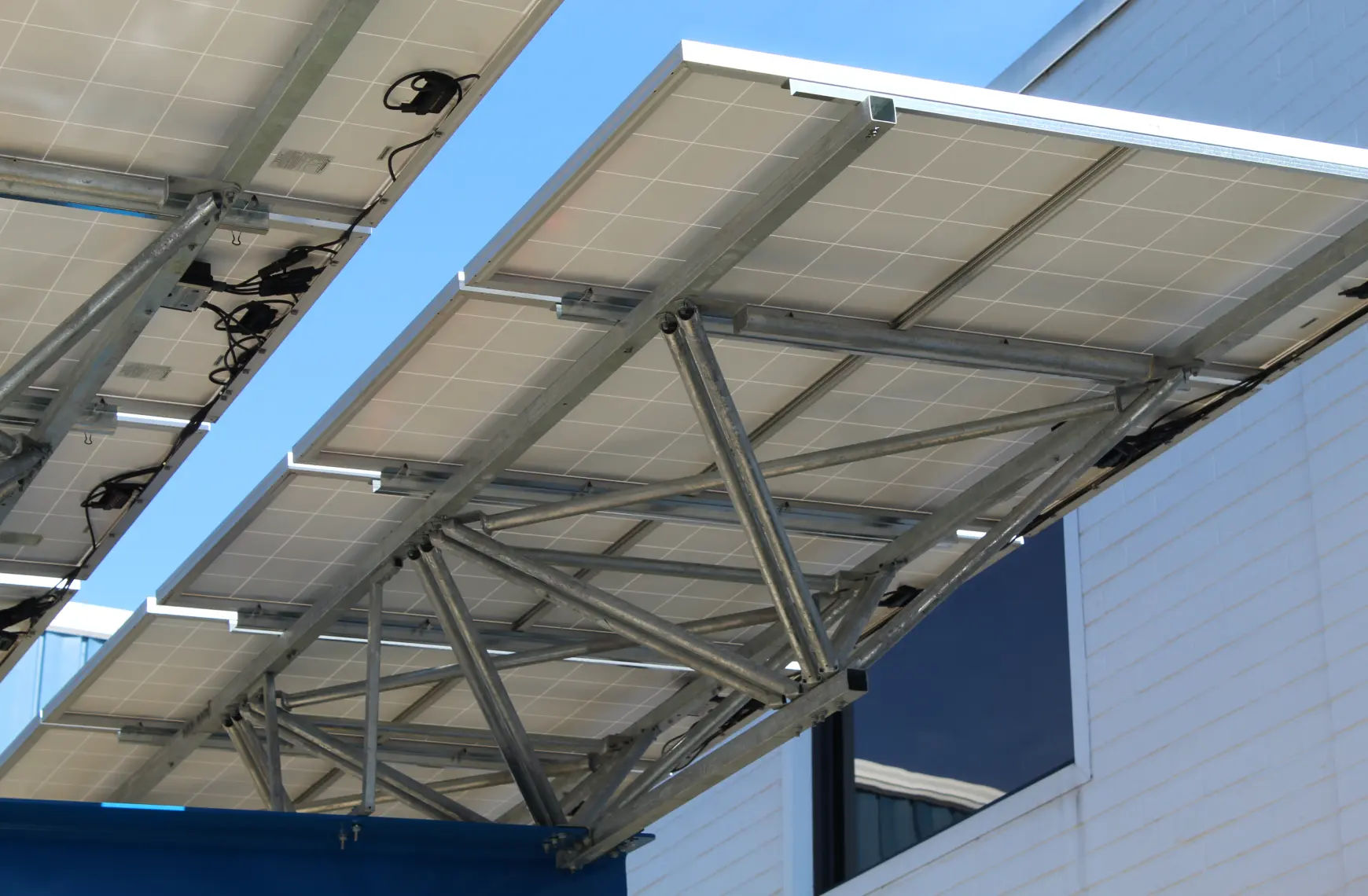 solar panels near the house