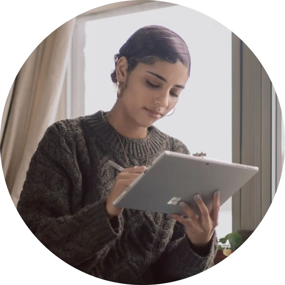 girl with a tablet