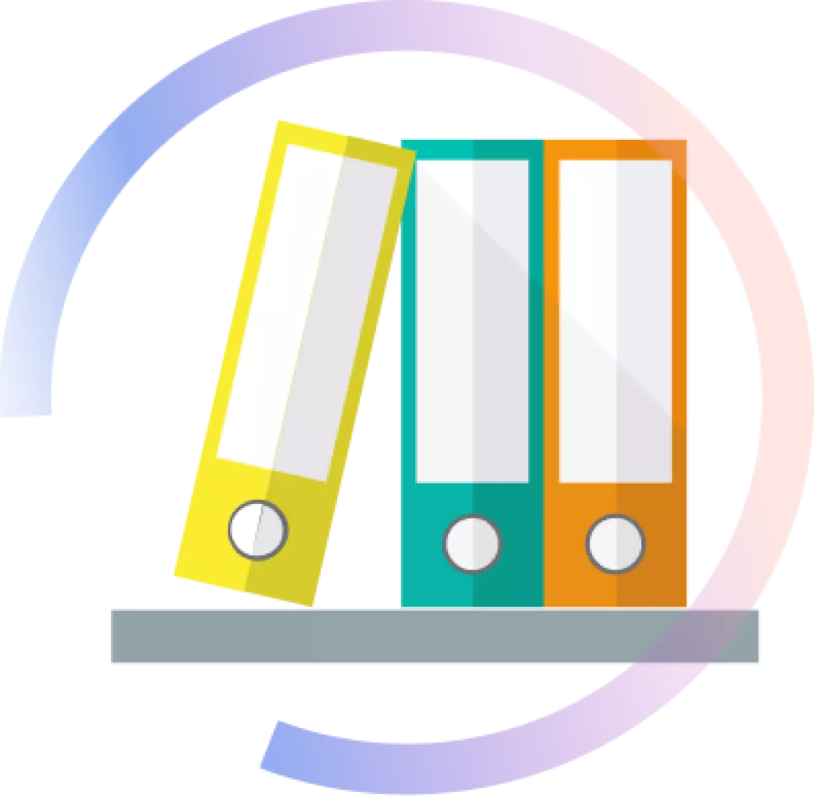 three different book colors