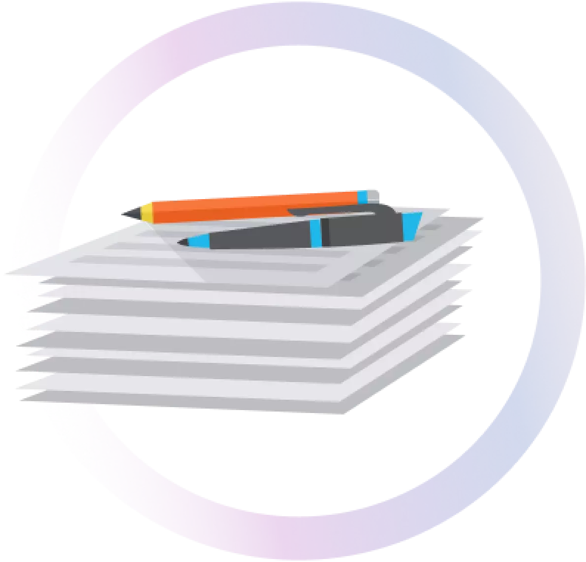 many letters on which the pen and pencil lick