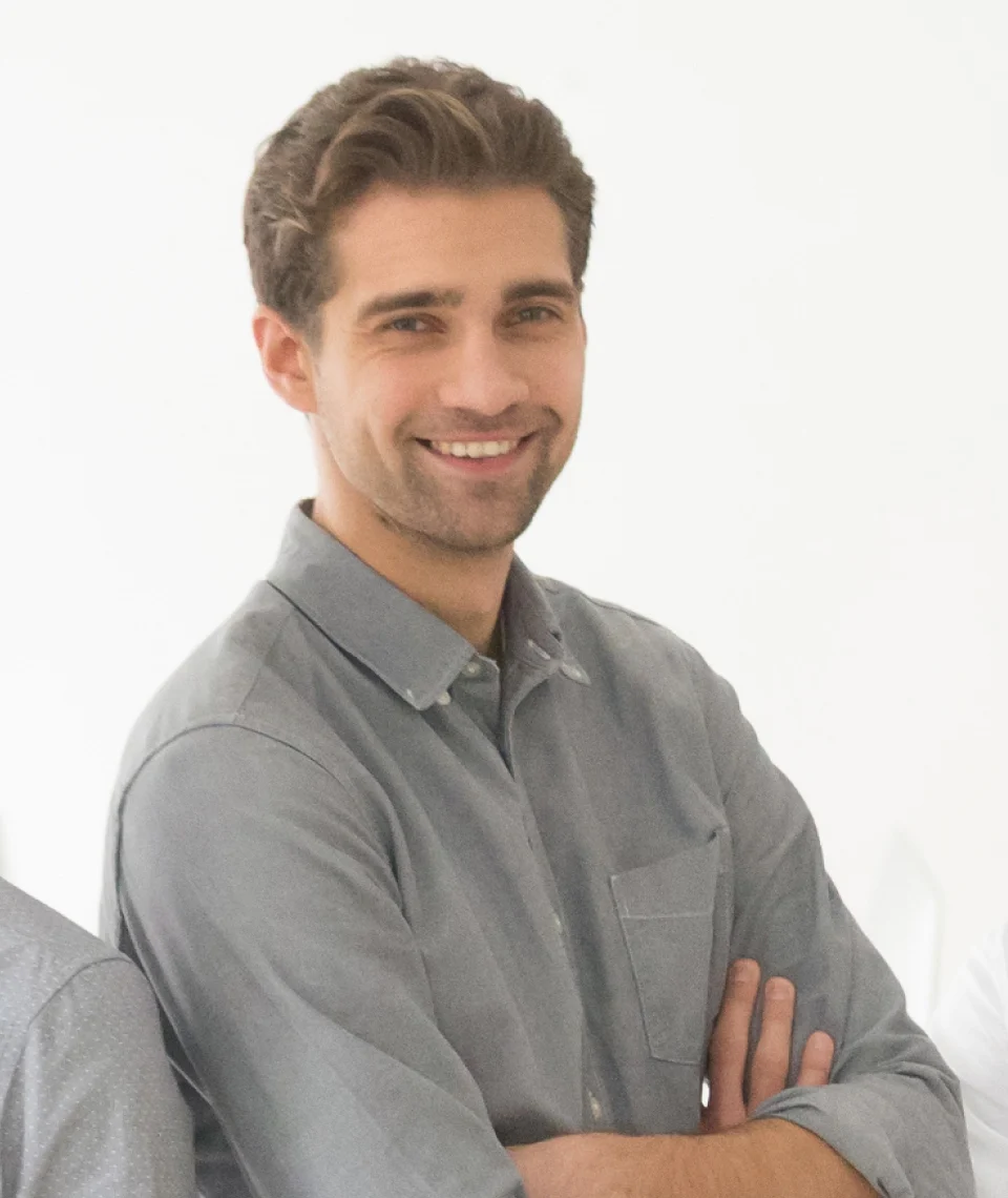a guy with white hair