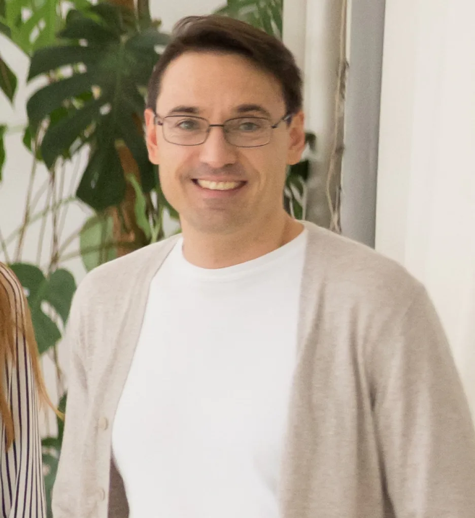 a guy in glasses
