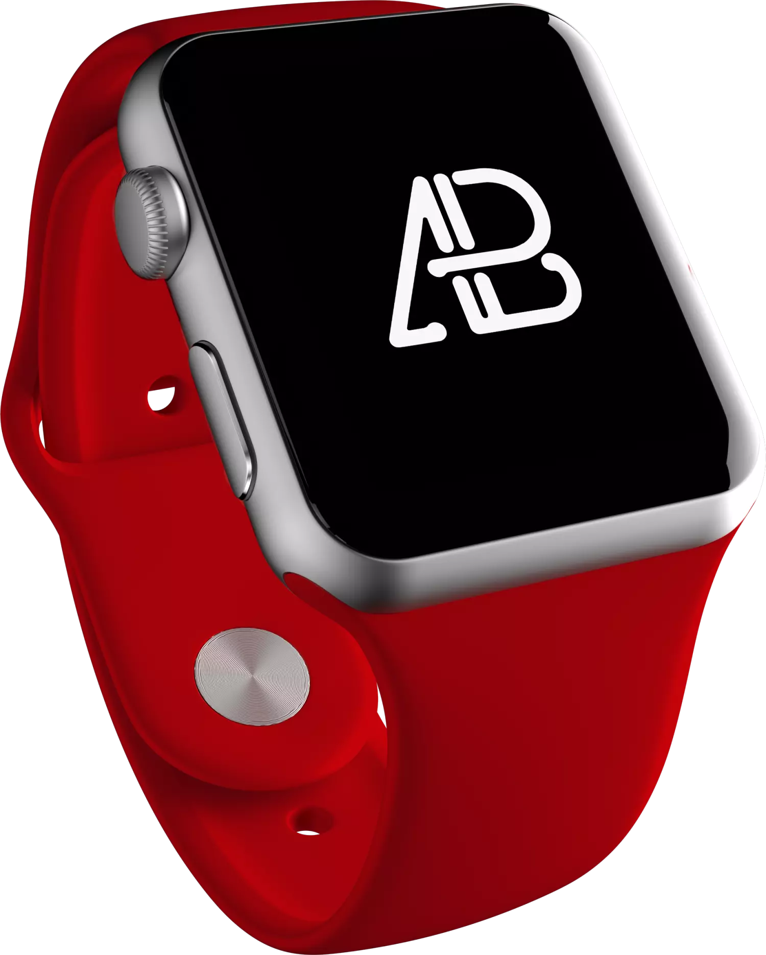 Red wrist watch