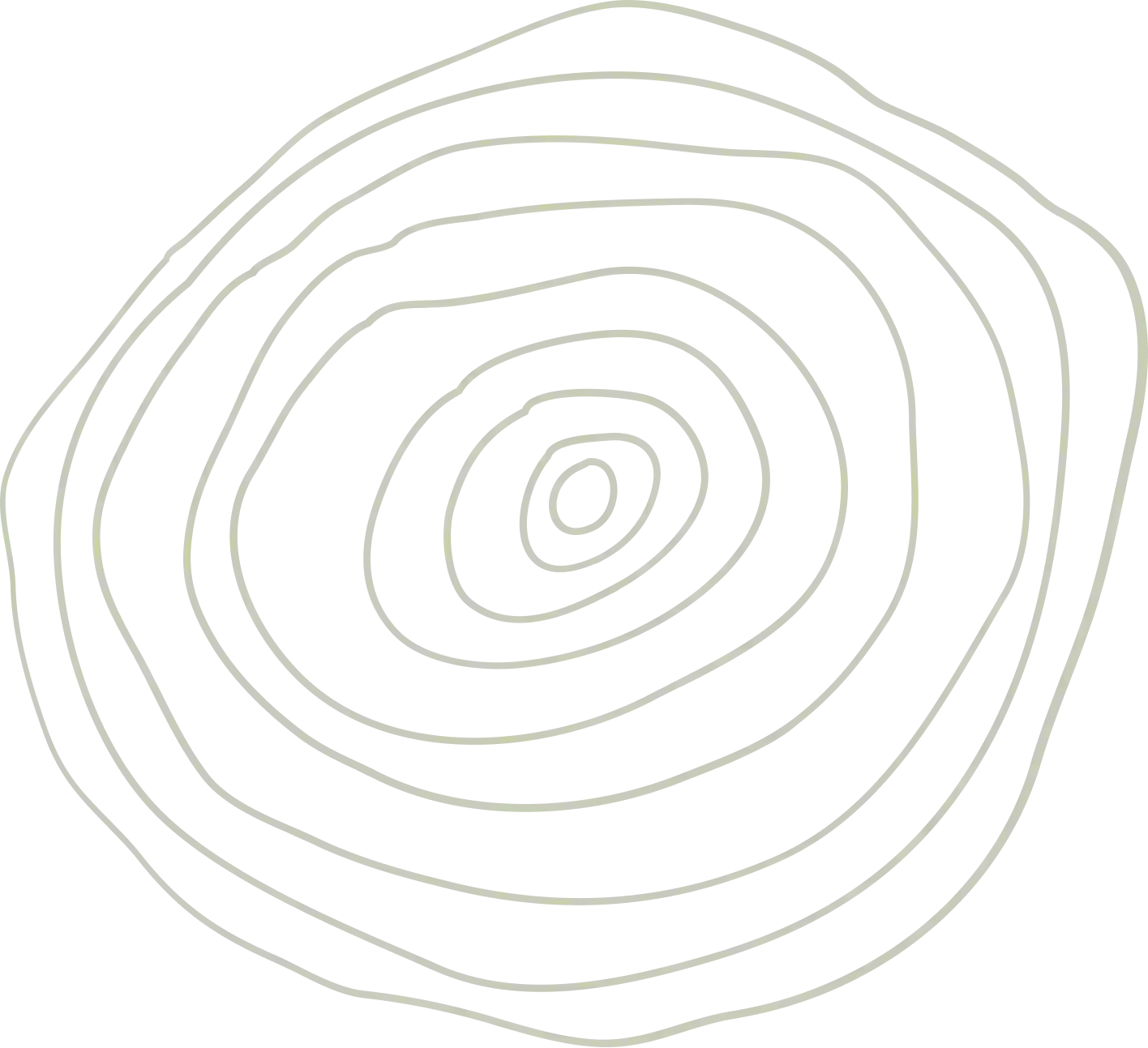 many round lines of green color