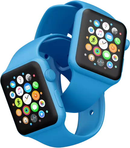 Paire de montres-bracelets bleues