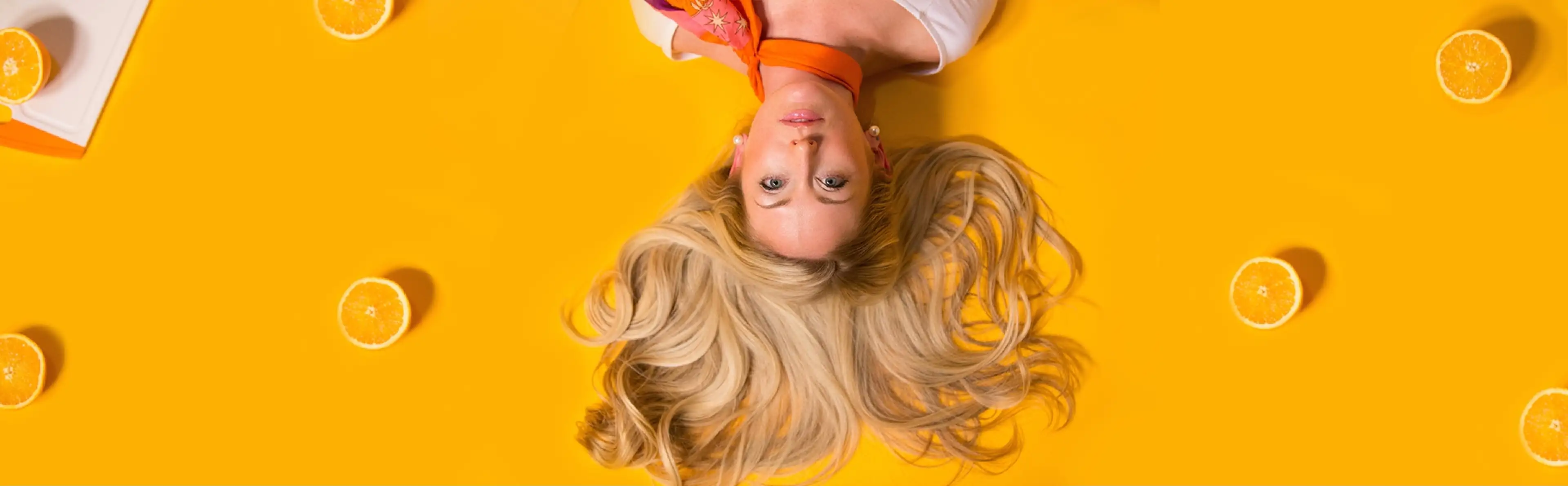 a girl with blond hair