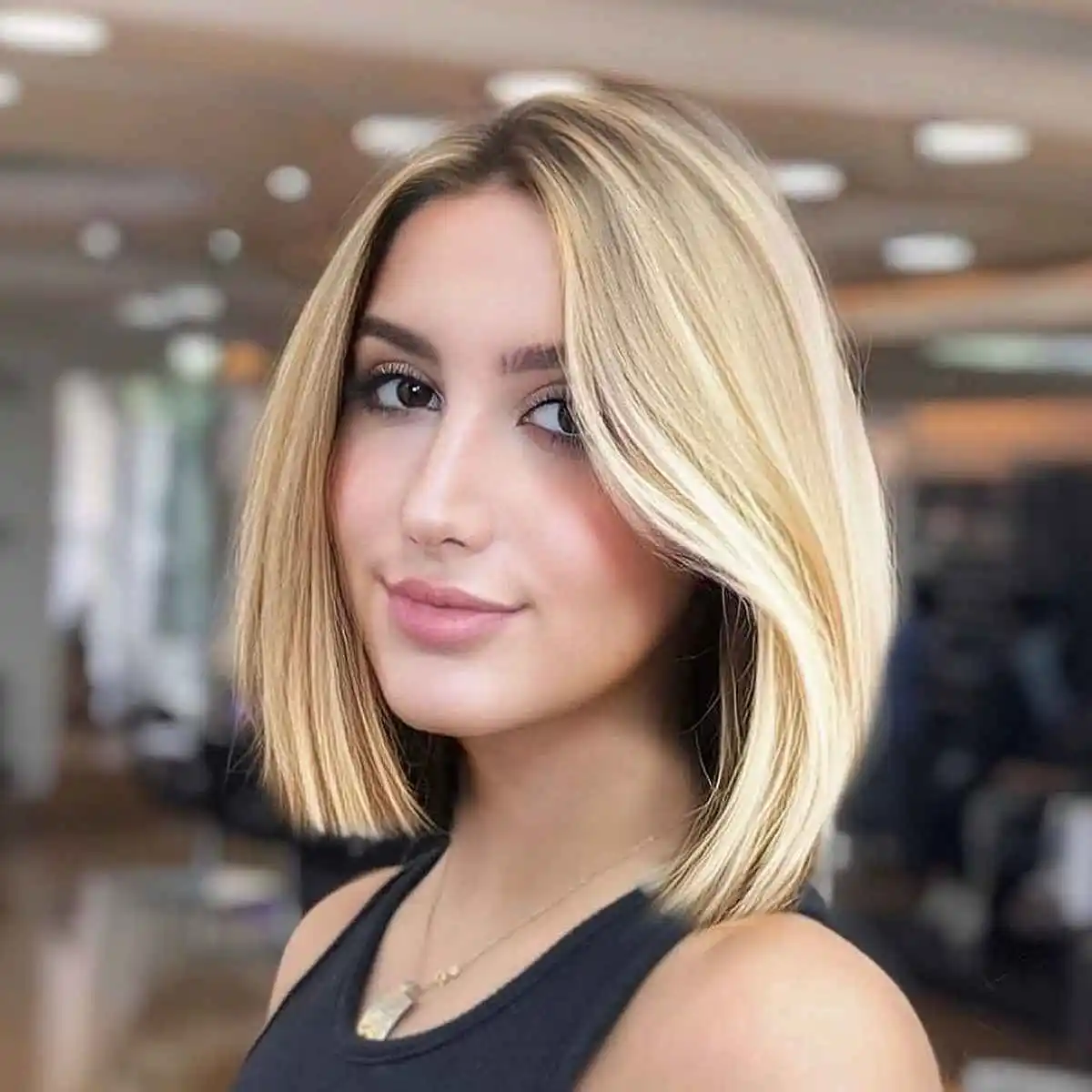 a girl with blond hair