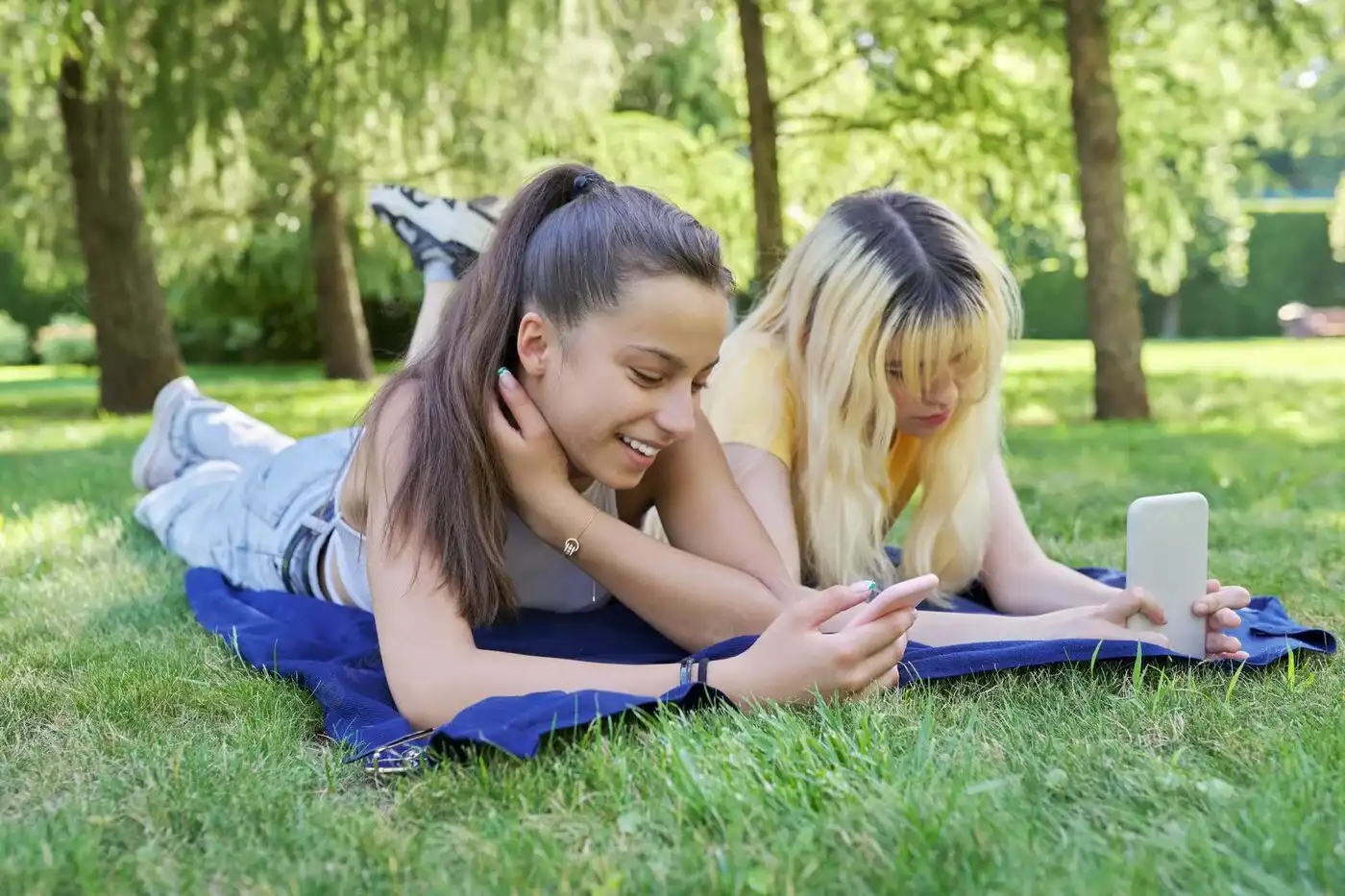 2 girls in the park