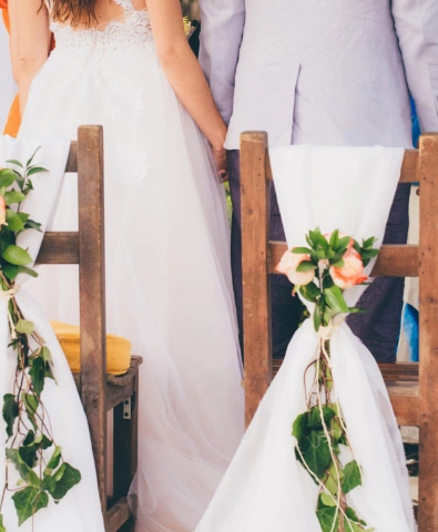 man and woman holding hands