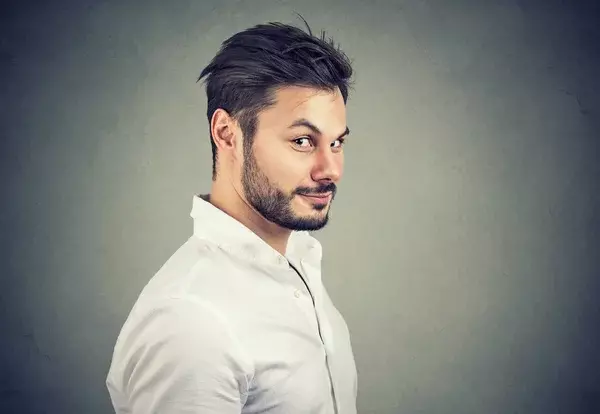 a man in a white shirt