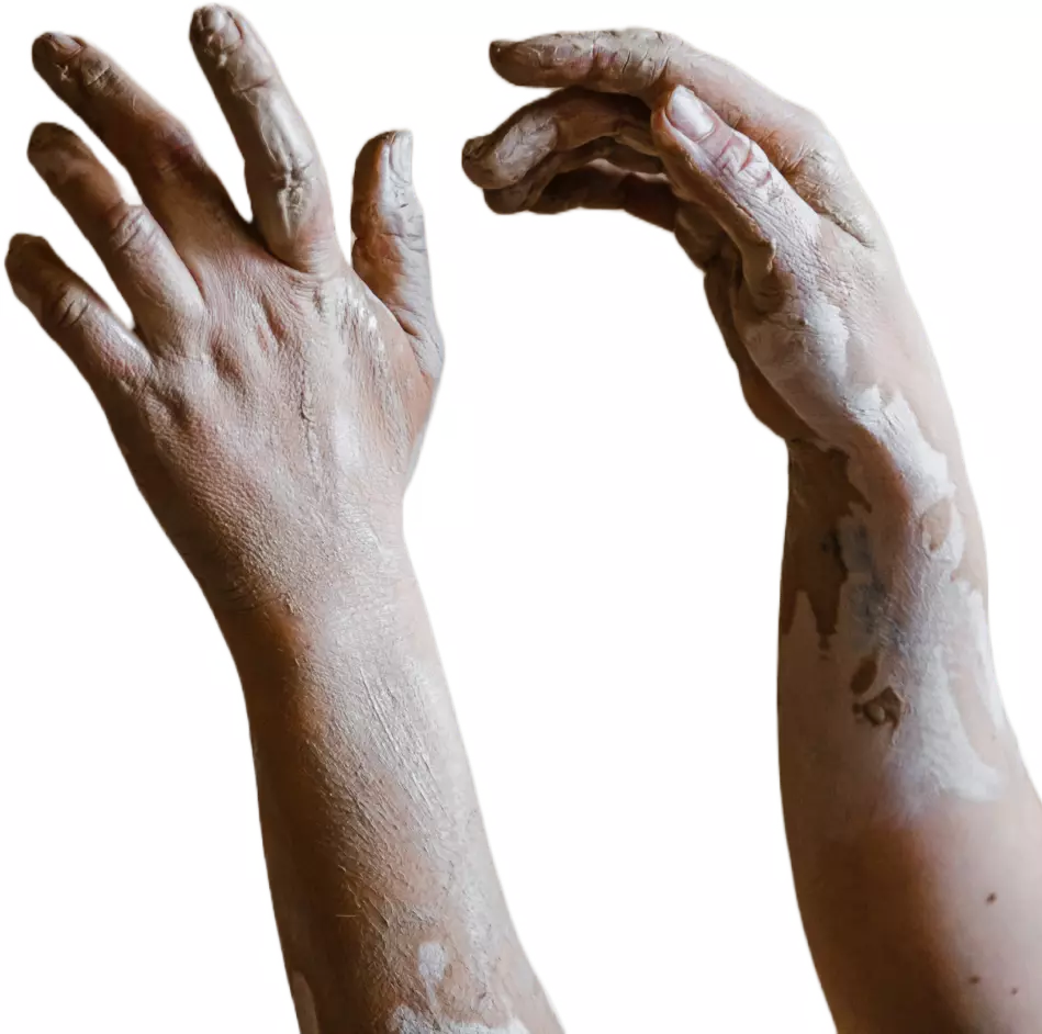 Image of hands in paint