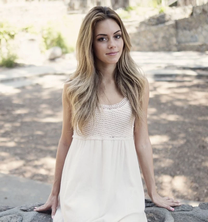 a girl in a light dress