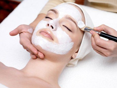 a mask is applied to the girl