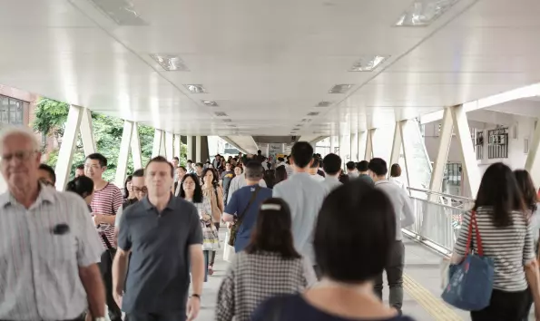 many people walk
