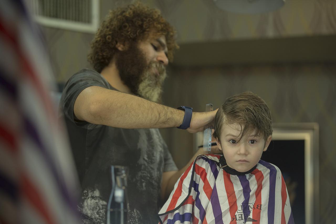 the boy gets a haircut