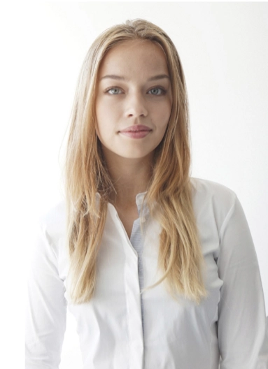 a girl with blond hair