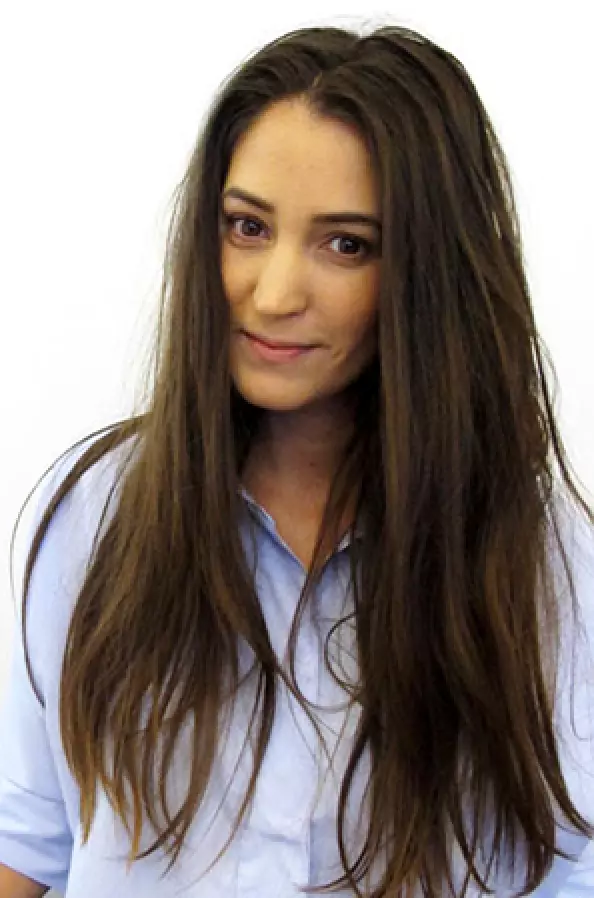 a girl with dark hair