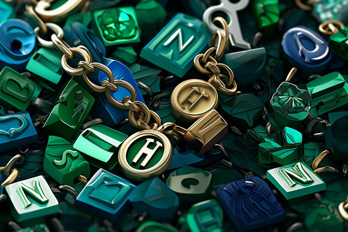 Necklace made of letters