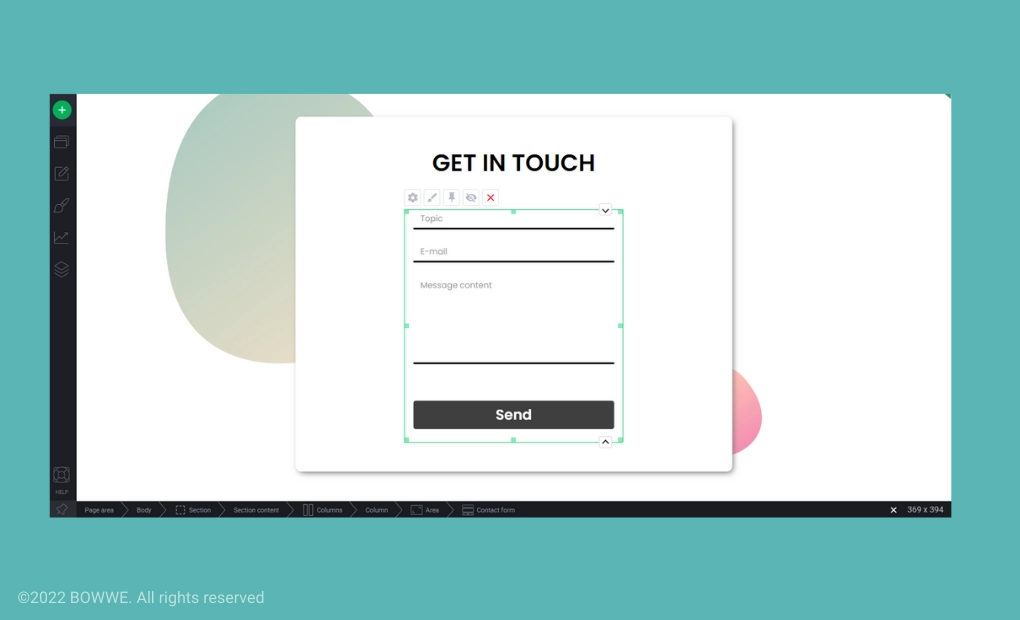 Formulário de contato no site do freelancer