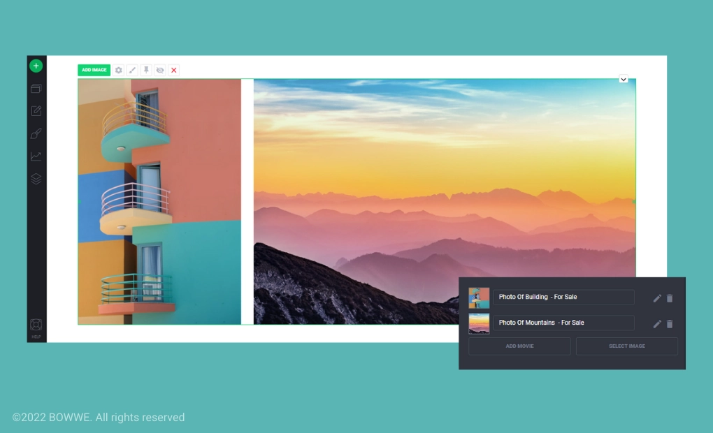 Galeria de sites para artistas