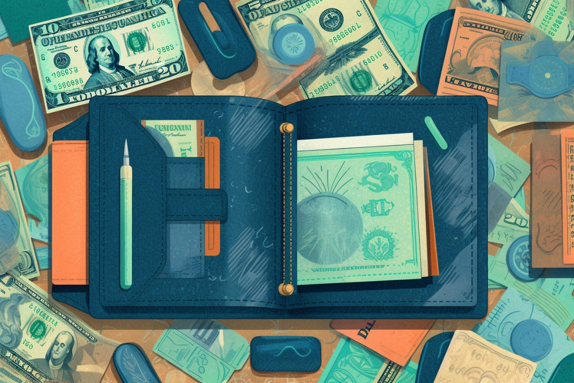 Wallet with money