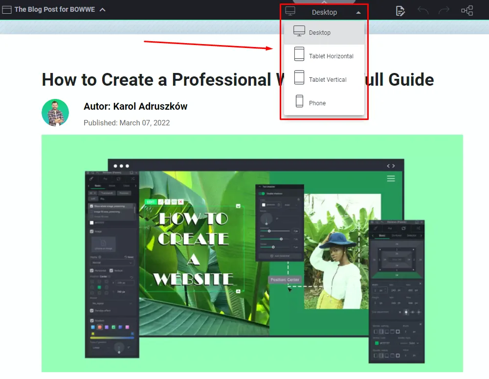 Creare un sito web reattivo in BOWWE