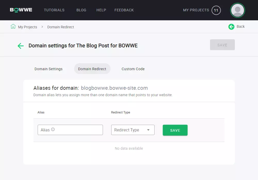 Come impostare un reindirizzamento 301 in BOWWE