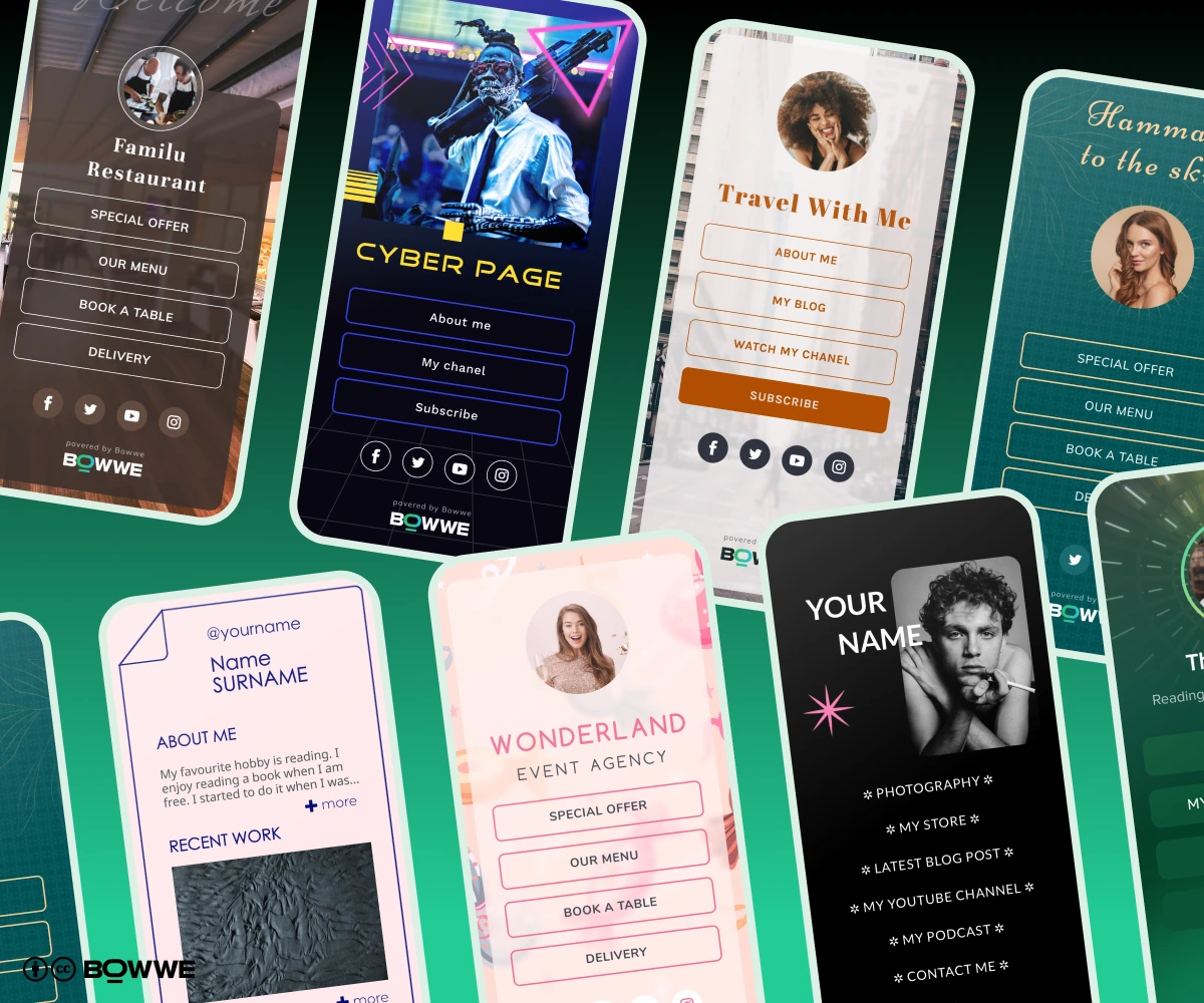 Showcase of Micro Site templates by BOWWE