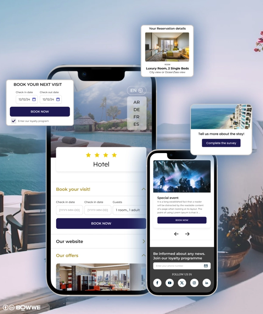 BOWWE Micro Site template for hotel