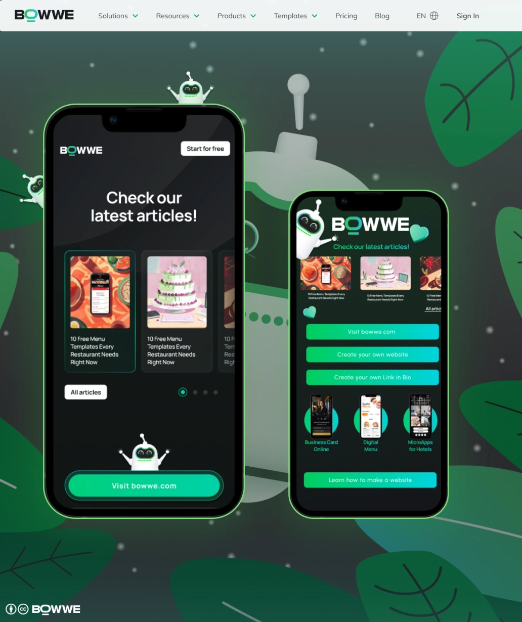 Graphic - Microsite offer of BOWWE