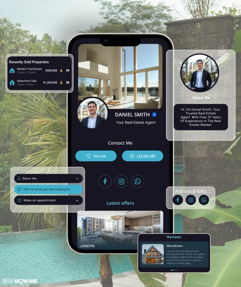 BOWWE Micro Site for real estate agent