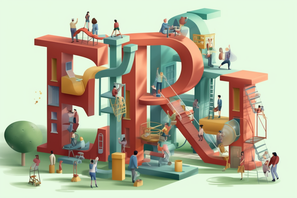 Play with the shape of letters