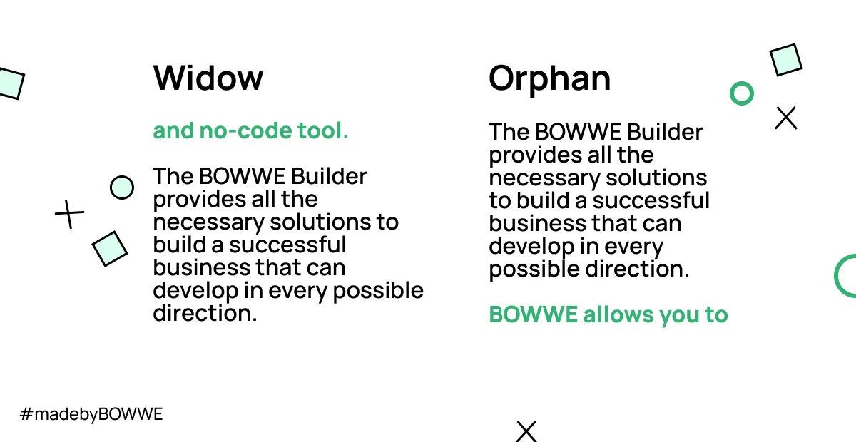 Widow and orphans&nbsp;- graphic