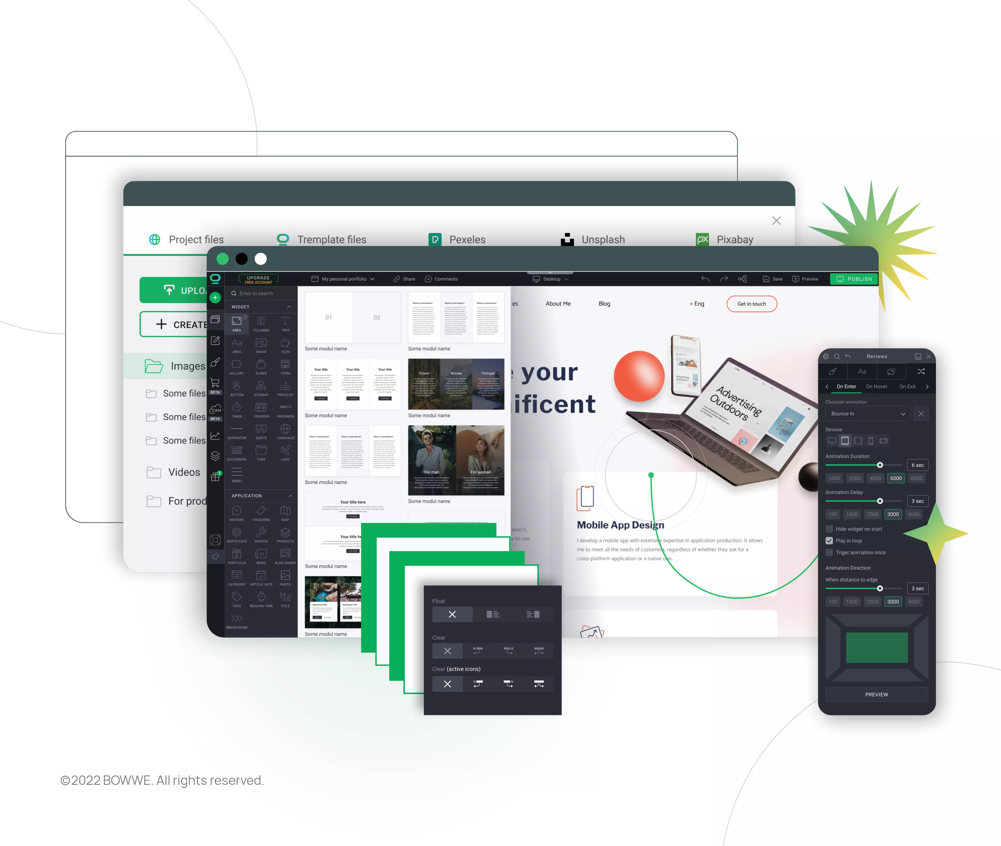 Exemplos de sites com bowwe