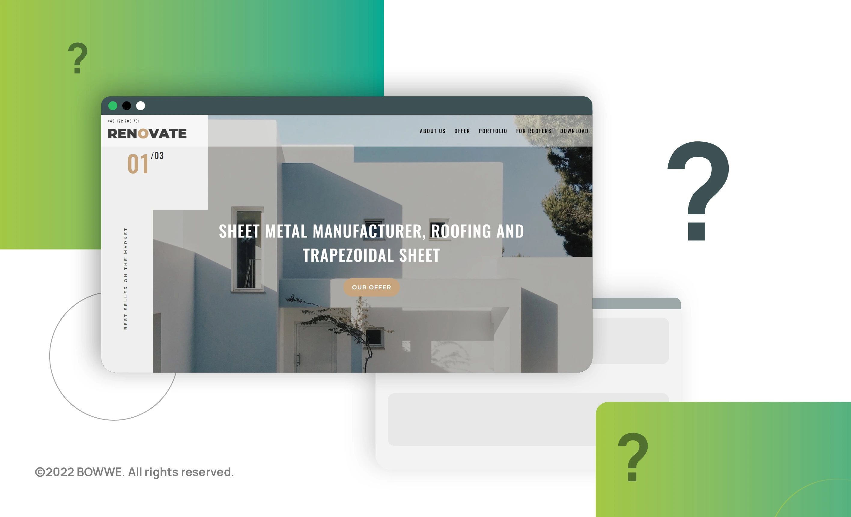 Produkt-Landing-Page-Vorlage von BOWWE