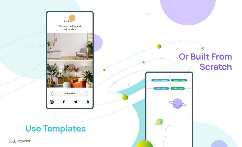 Plantilla de Micro Page y creador para construir Micro Page