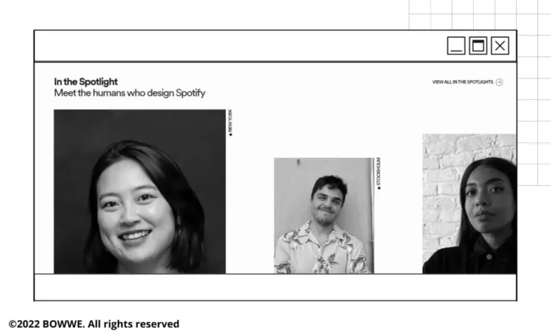 Gif montrant des micro-interactions sur spotify.design