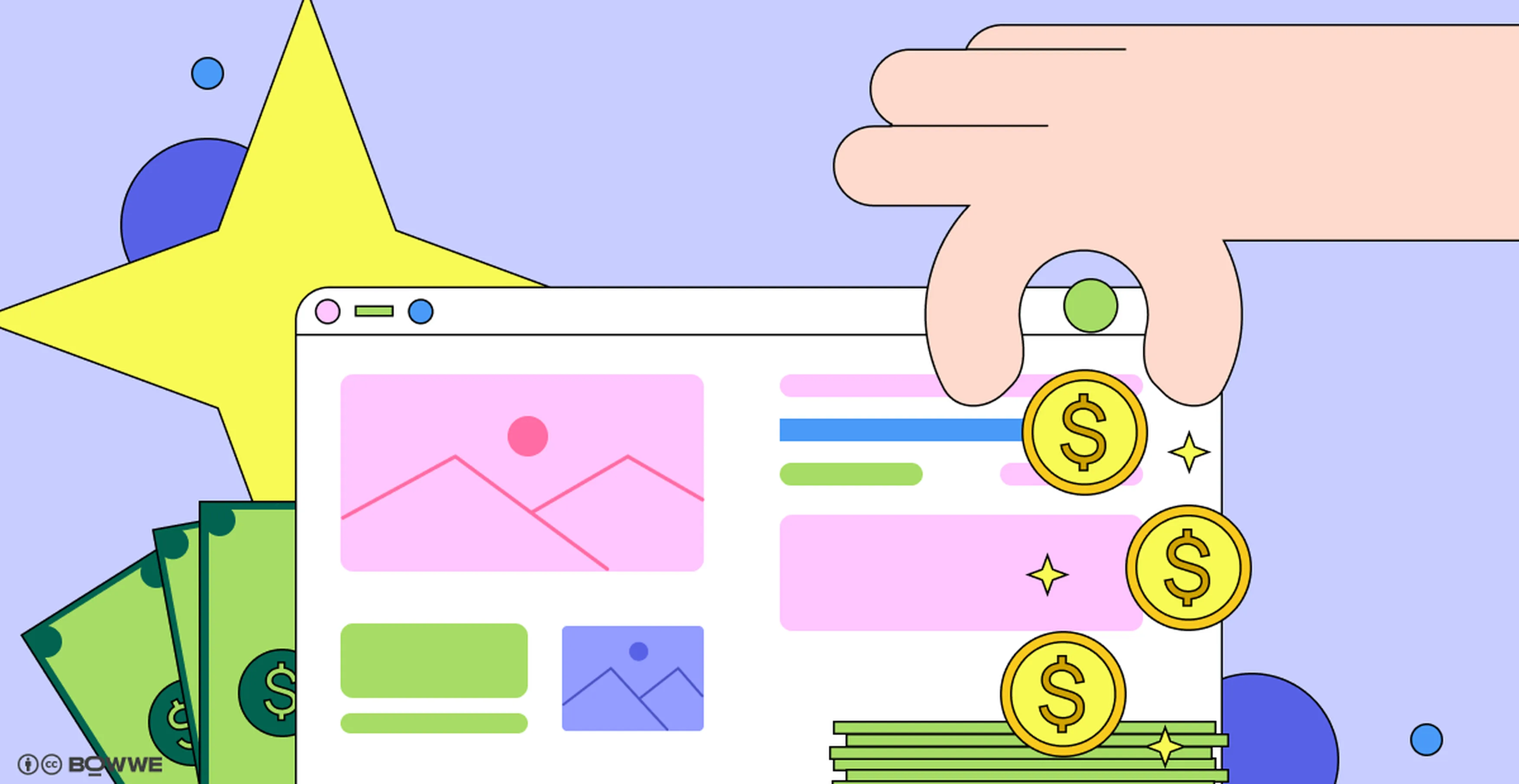 Monety padają z ręki, pieniążki z bloga, bizness blog